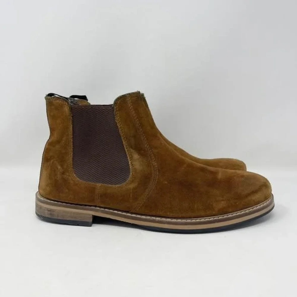 Crevo Reggie Boot‎ Mens 9 Chestnut Brown Suede Casual Slip On Chelsea Gorpcore